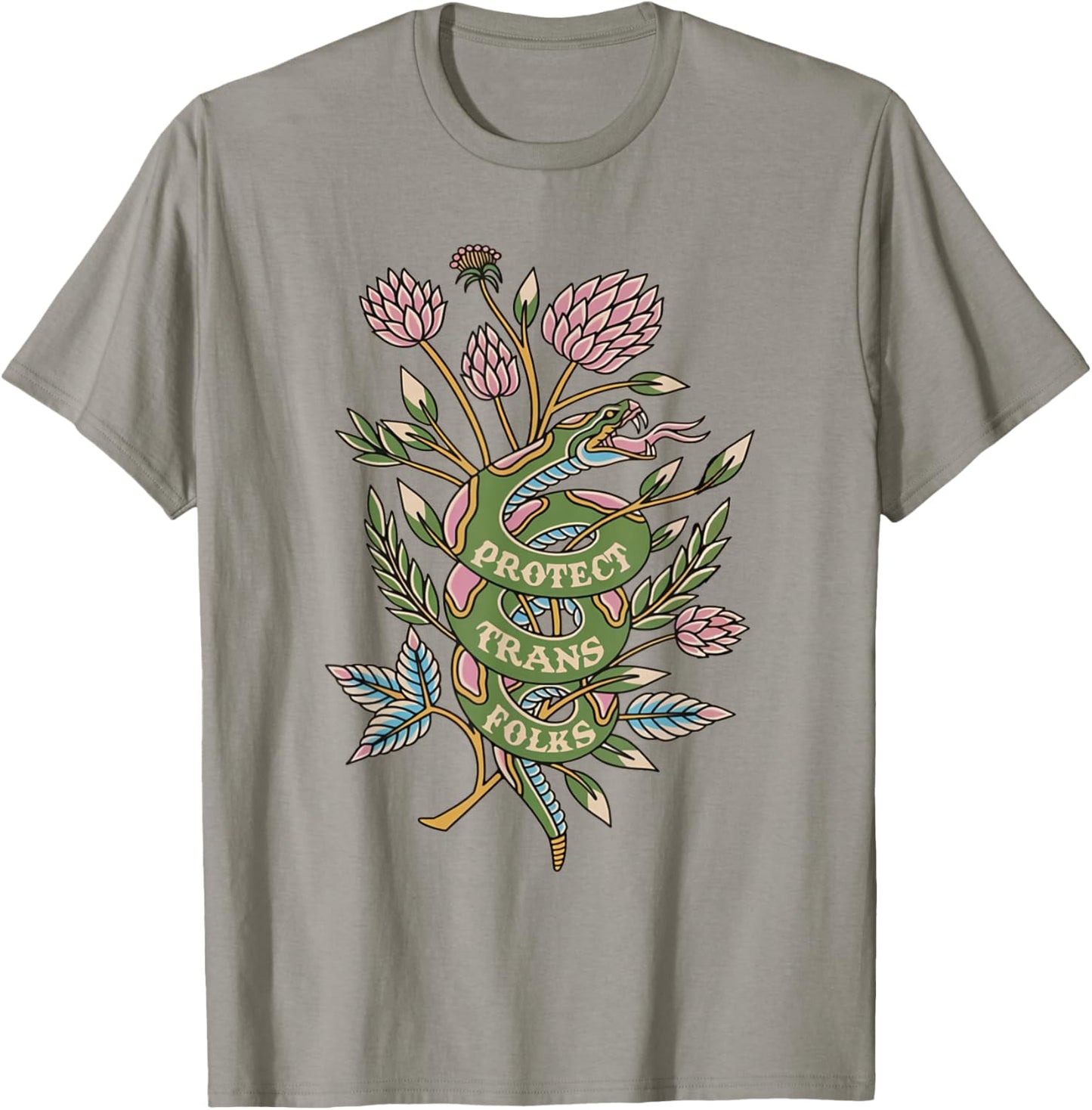 Retro Protect Trans Folks Protect Trans Rights Human Rights T-Shirt - T-Shirt | Sand