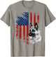 Patriotic German Shepherd USA American Flag Dog Pet T-Shirt - T-Shirt | Sand