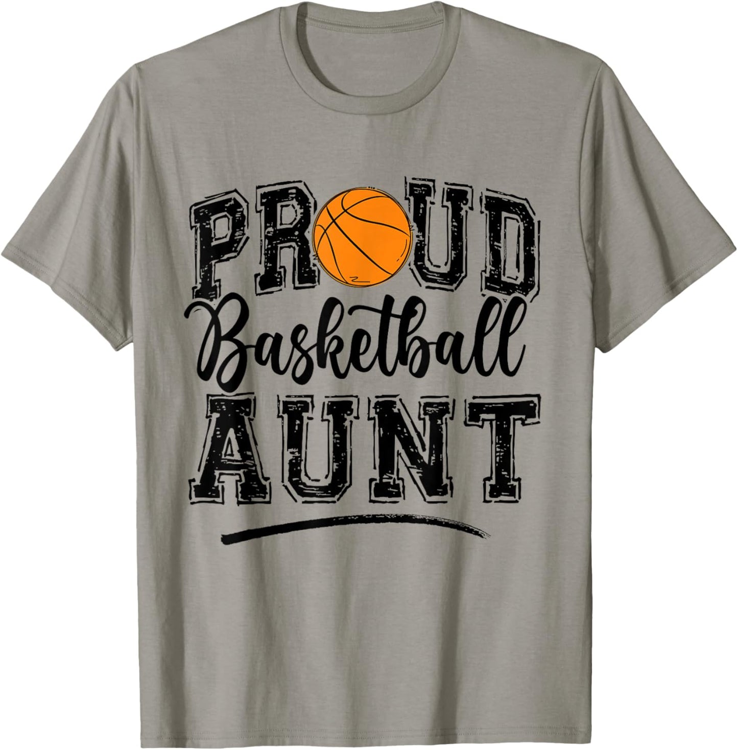 Proud Basketball Aunt Auntie Of A Basketball Player Nephew T-Shirt - T-Shirt | Sand