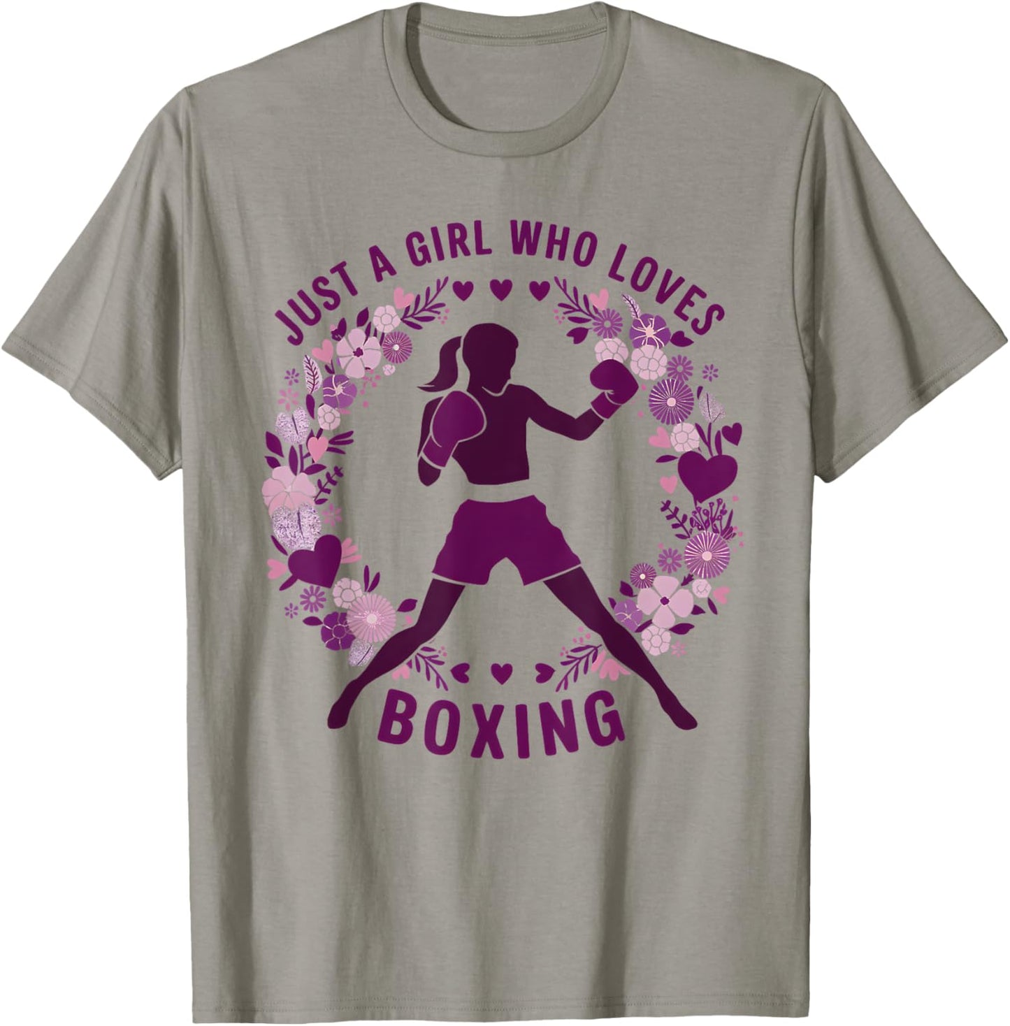 Just A Girl Who Loves Boxing Cute Boxer Boxing Lovers T-Shirt - T-Shirt | Sand