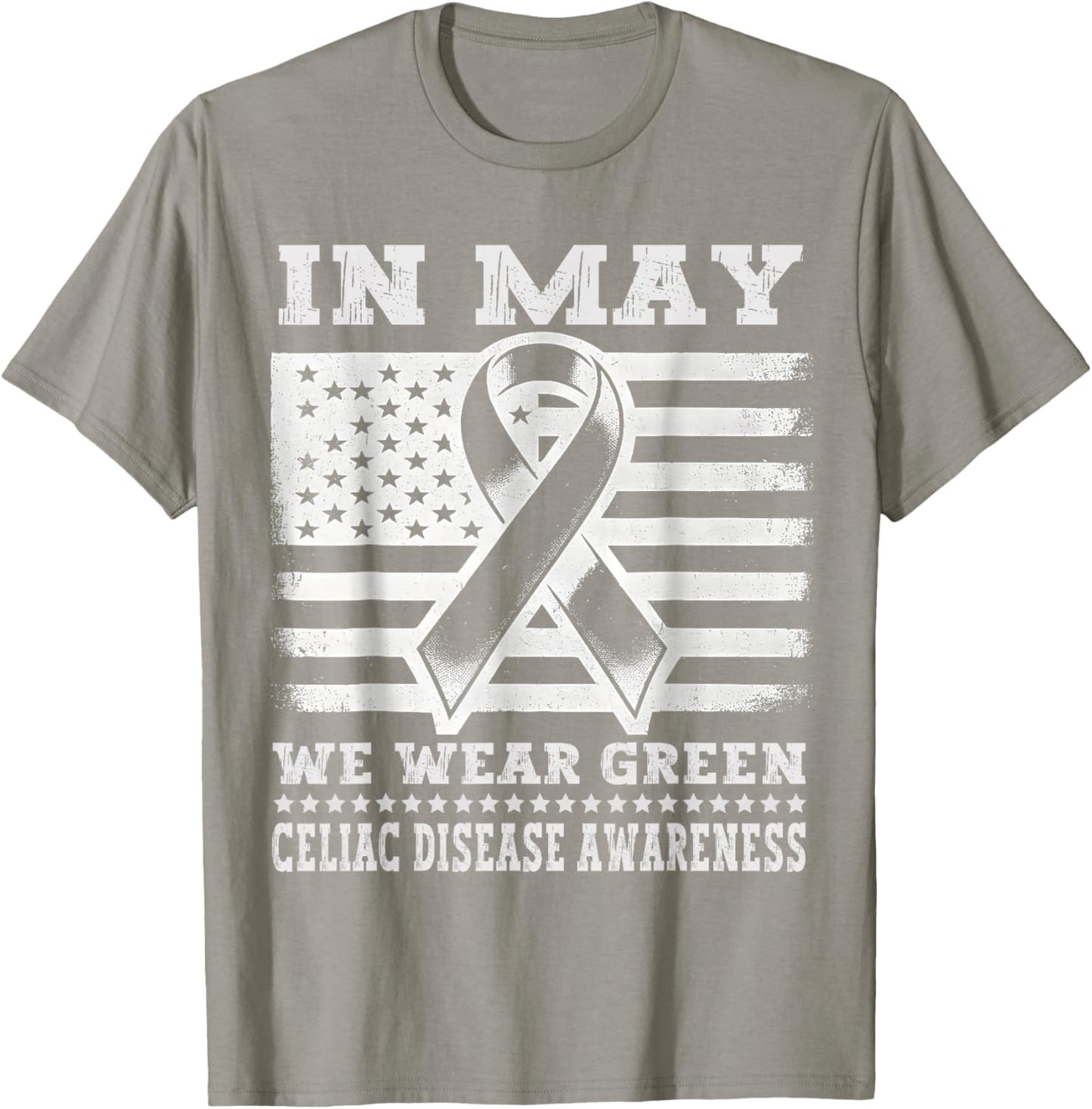In May We Wear Green for Celiac Disease Awareness Month T-Shirt - T-Shirt | Sand