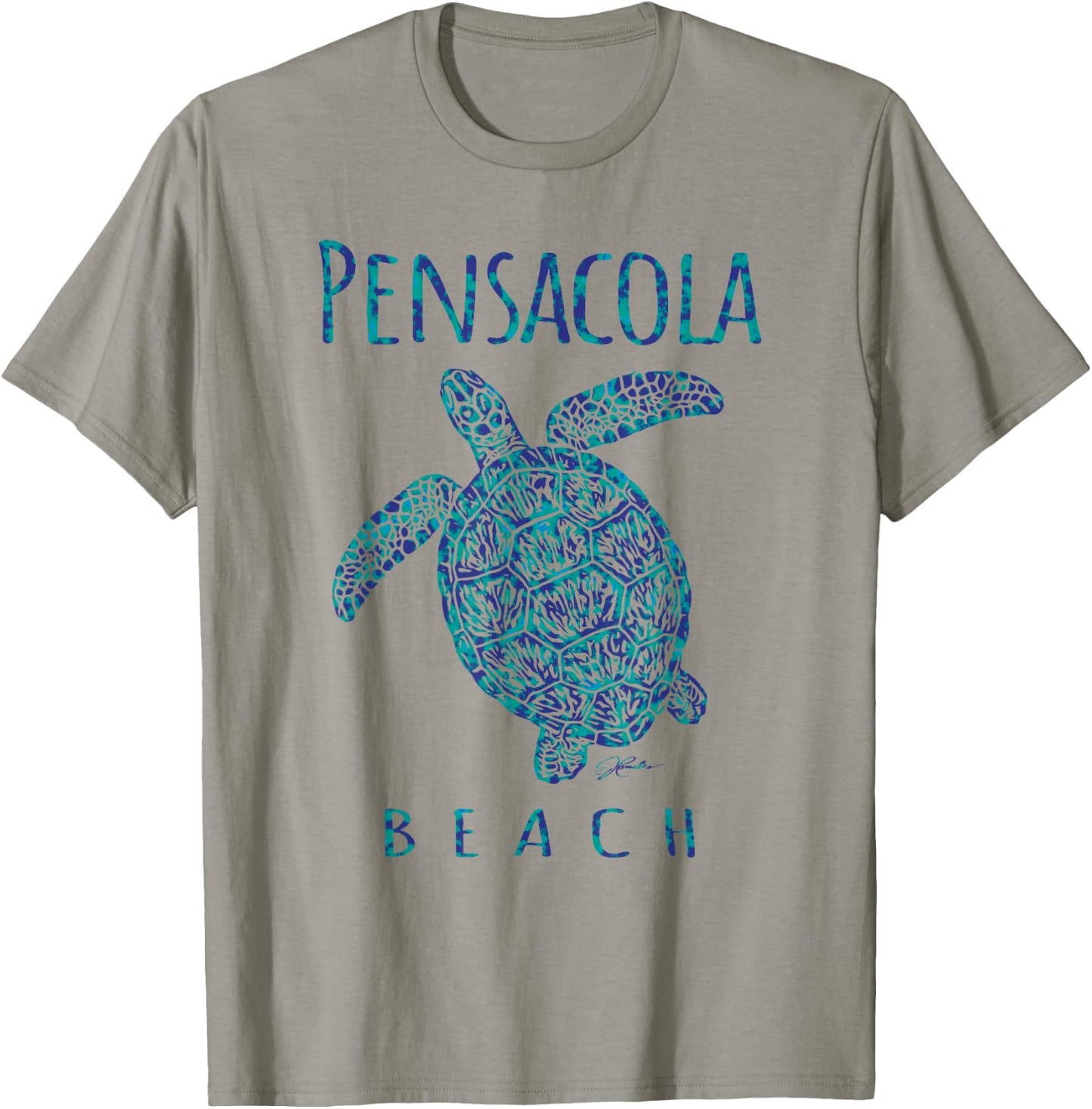 JCombs: Pensacola Beach, FL, Sea Turtle, Beach T-Shirt - T-Shirt | Sand