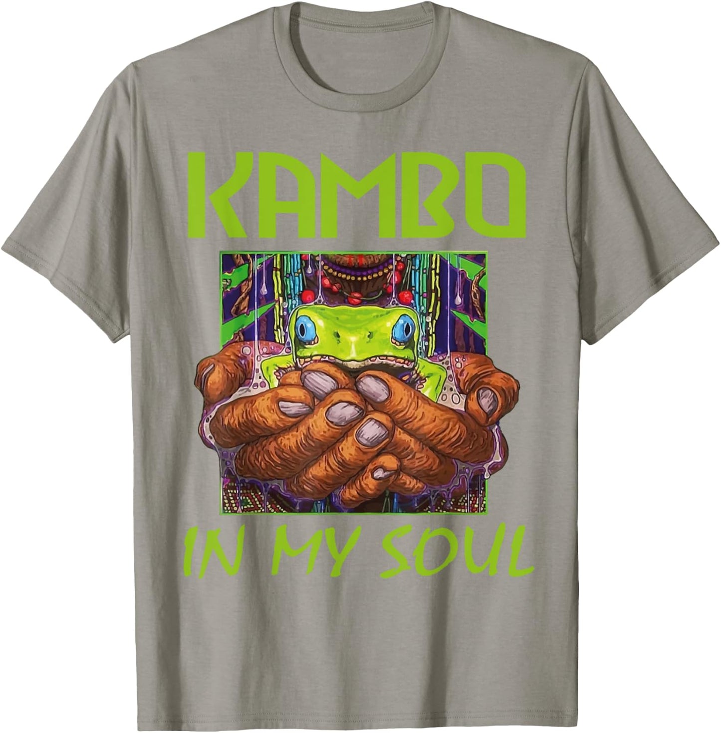 Kambo In my Soul Kambo Ceremony Clothing | Sapo Frog T-Shirt - T-Shirt | Sand