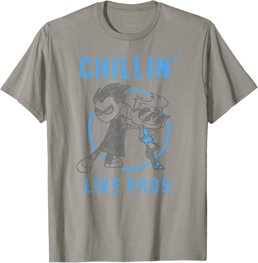 Teen Titans Go Beast Boy & Robin Like Pros T-Shirt - T-Shirt | Sand