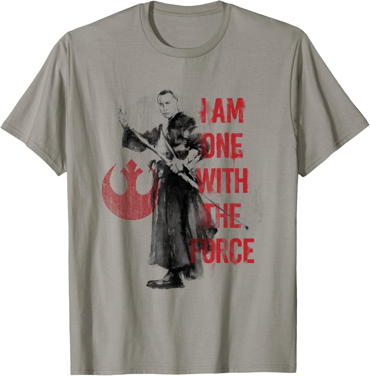 Star Wars Rogue One Am One With The Force Chirrut Retro Logo T-Shirt - T-Shirt | Sand