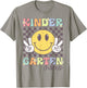 Kindergarten Vibes Smile Face Back To School Teachers Kids T-Shirt - T-Shirt | Sand