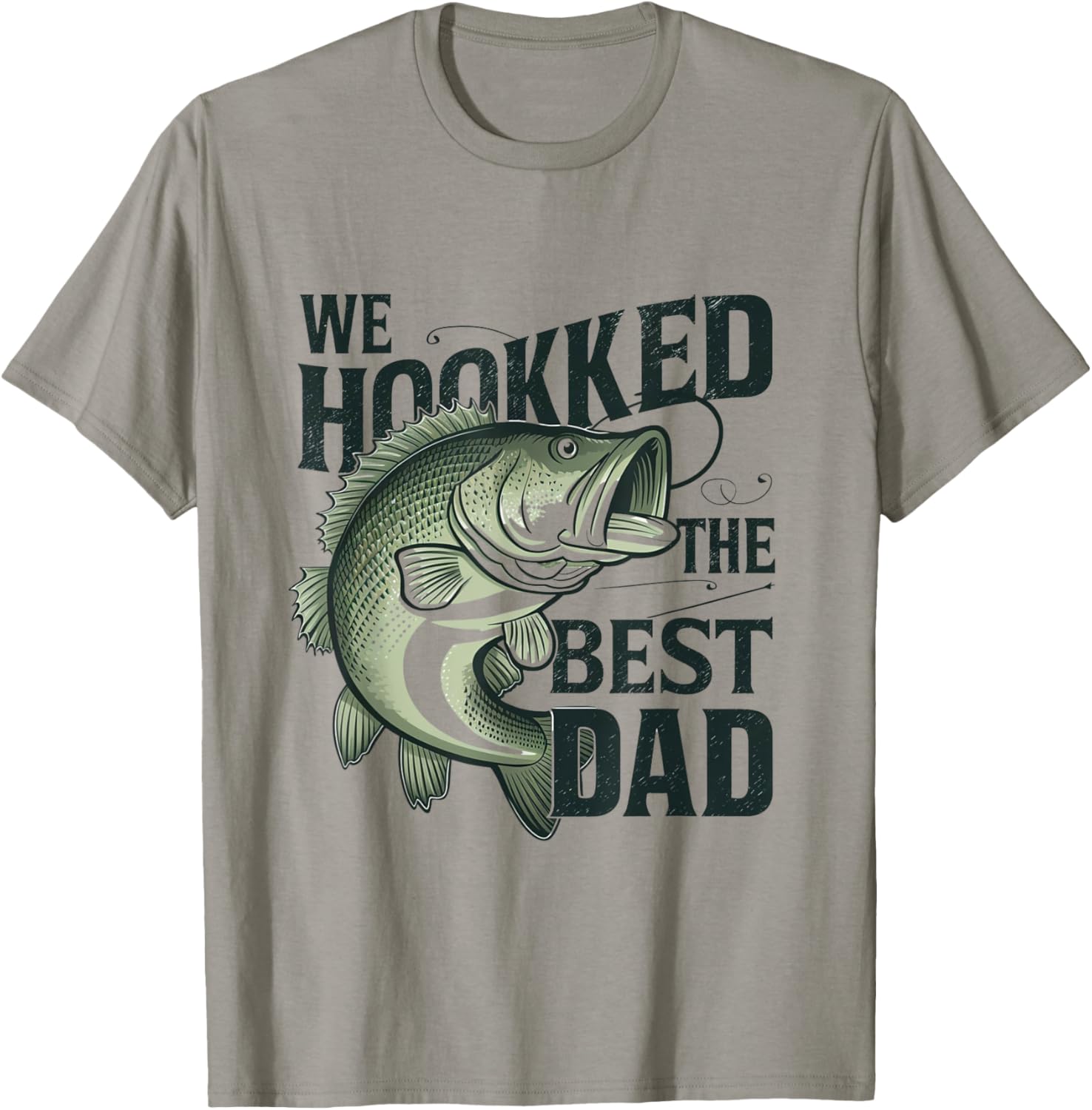 Vintage Retro We Hooked The Best Dad Father's Day Fisher T-Shirt - T-Shirt | Sand