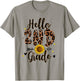 2nd Grade 1st Day of School Teacher Leopard Print Sunflower Women Kids T-Shirt - T-Shirt | Sand