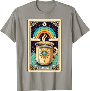 The Coffee Tarot Card Coffee Lover Funny Coffee T-Shirt - T-Shirt | Sand