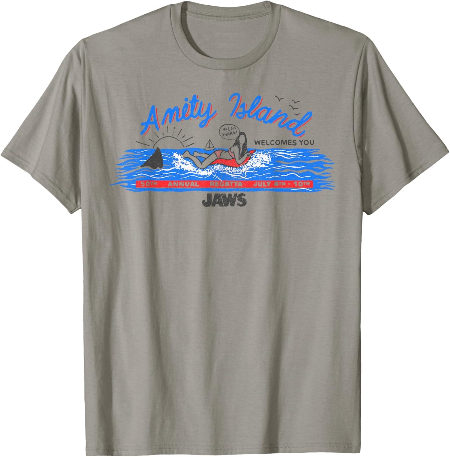 Jaws Amity Island Billboard T-Shirt - T-Shirt | Sand