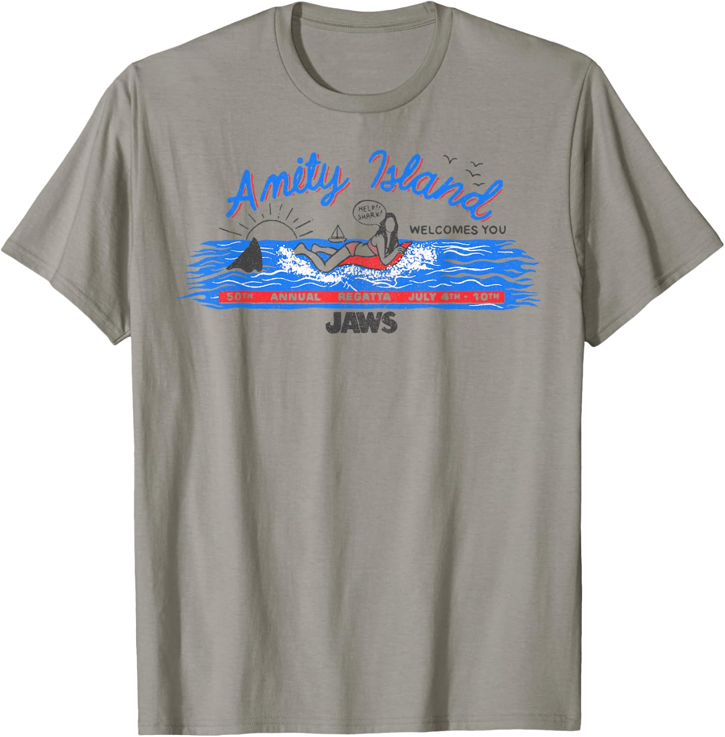 Jaws Amity Island Billboard T-Shirt - T-Shirt | Sand