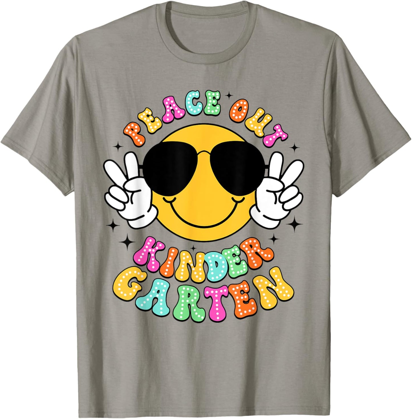 Peace Out Kindergarten Graduation Class Of 2024 Kid Boy Girl T-Shirt - T-Shirt | Sand