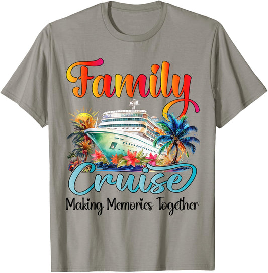 Family Cruise 2025 Family Matching Cruise Ship Vacation Trip T-Shirt - T-Shirt | Sand
