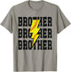 Softball Brother Distressed Bolt Lightning Softball Brother T-Shirt - T-Shirt | Sand