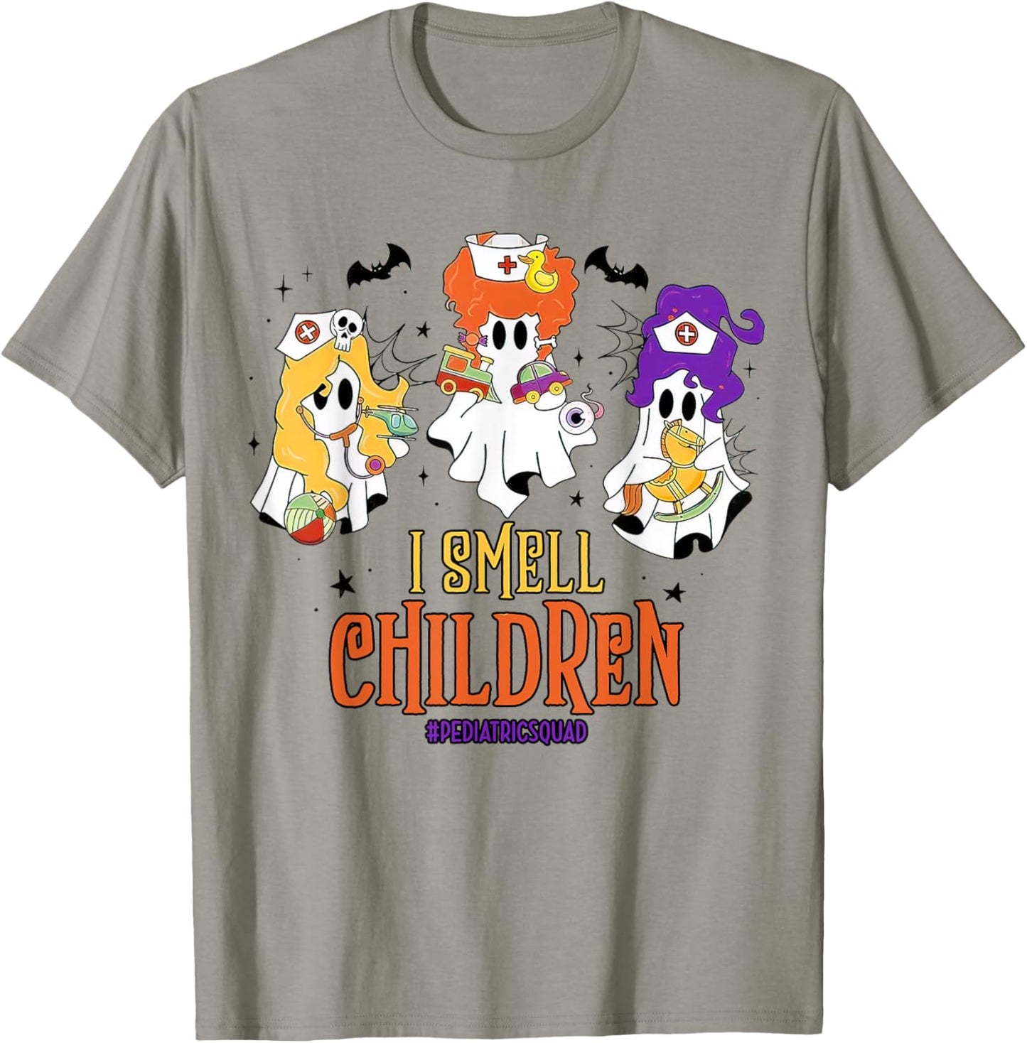 Pediatric Squad, Peds Nurse Boo Crew, Spooky Peds Halloween T-Shirt - T-Shirt | Sand