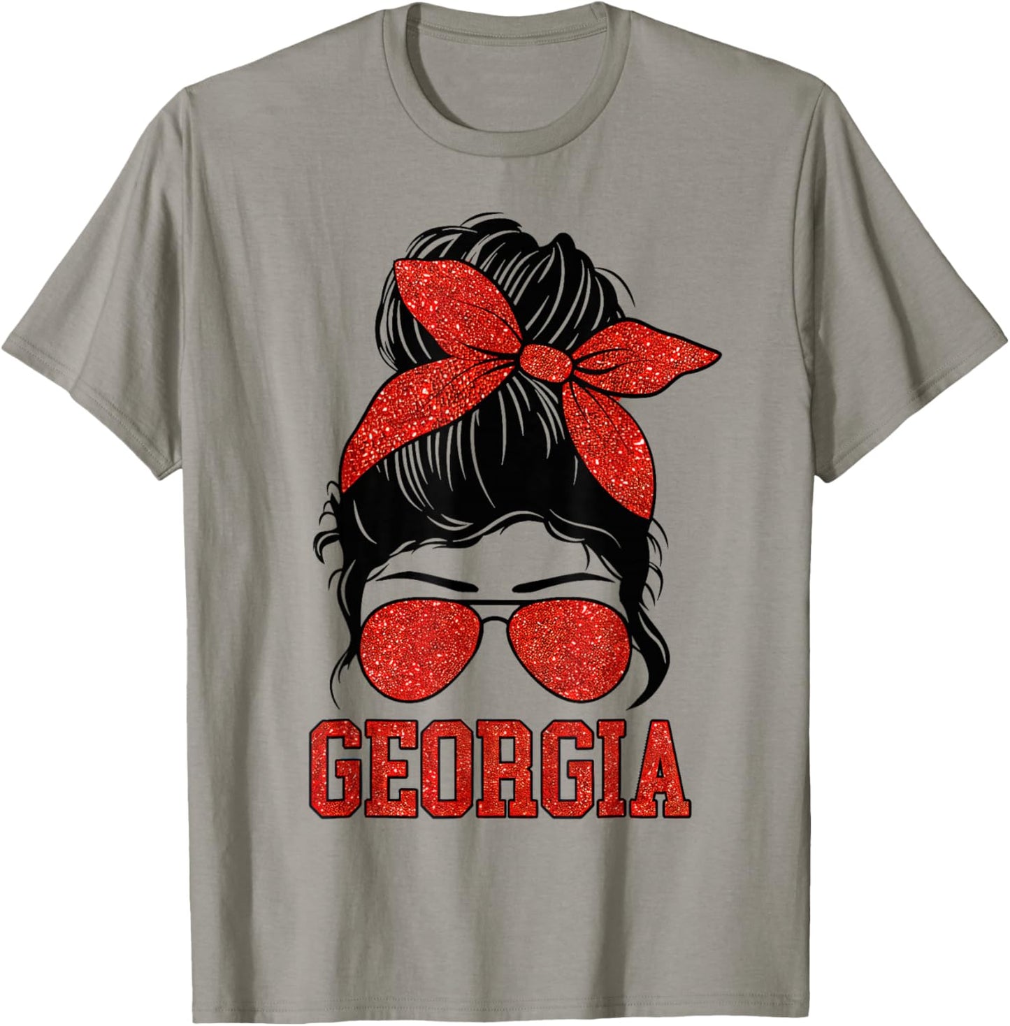 Girls Georgia Messy Bun Varsity Vintage T-Shirt - T-Shirt | Sand