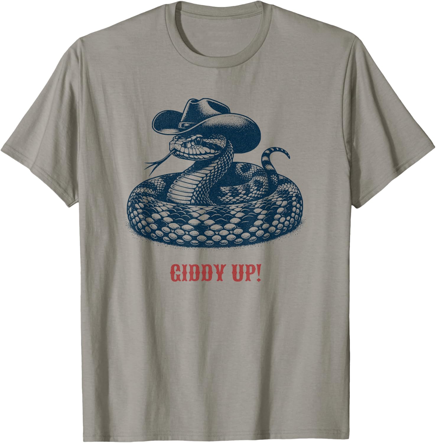 Giddy Up - Rodeo / Cowboy Rattlesnake T-Shirt - T-Shirt | Sand