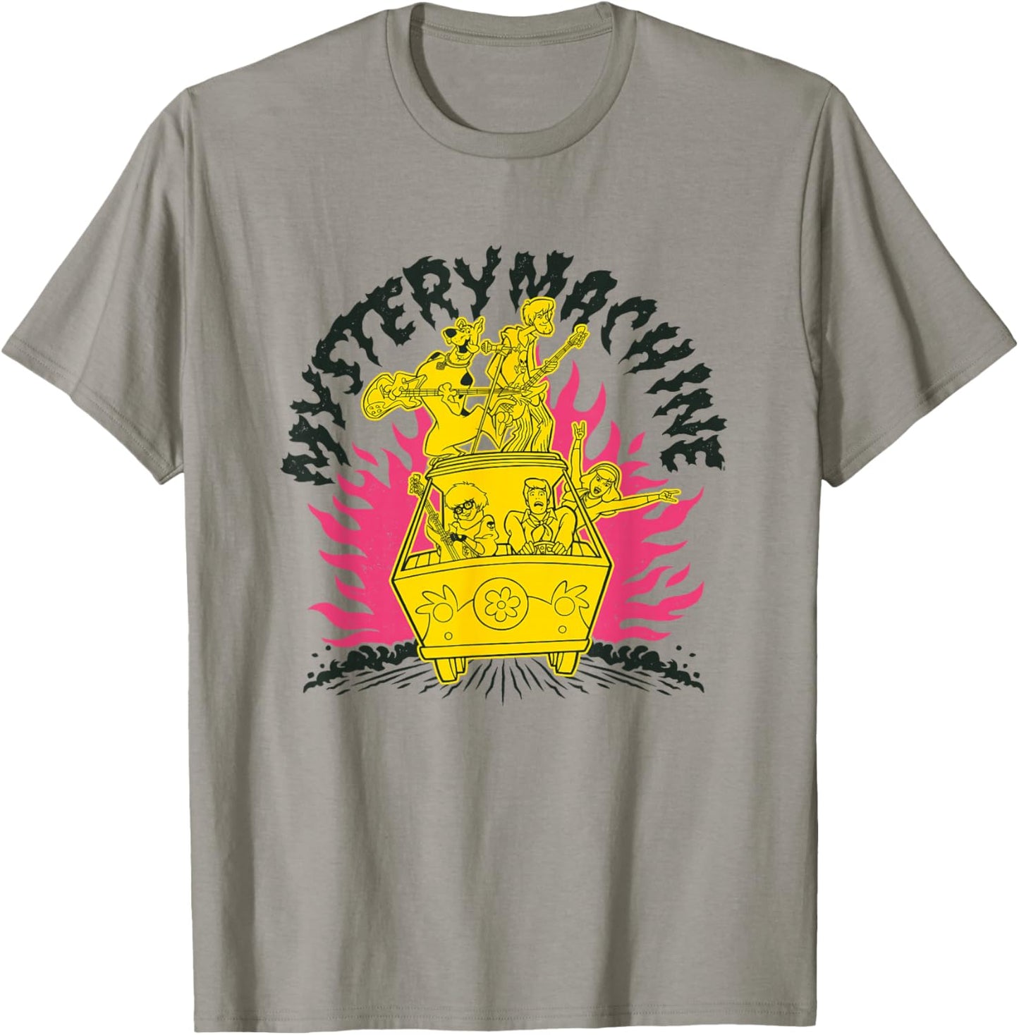 Scooby-Doo Mystery Machine Rock On! Retro T-Shirt - T-Shirt | Sand