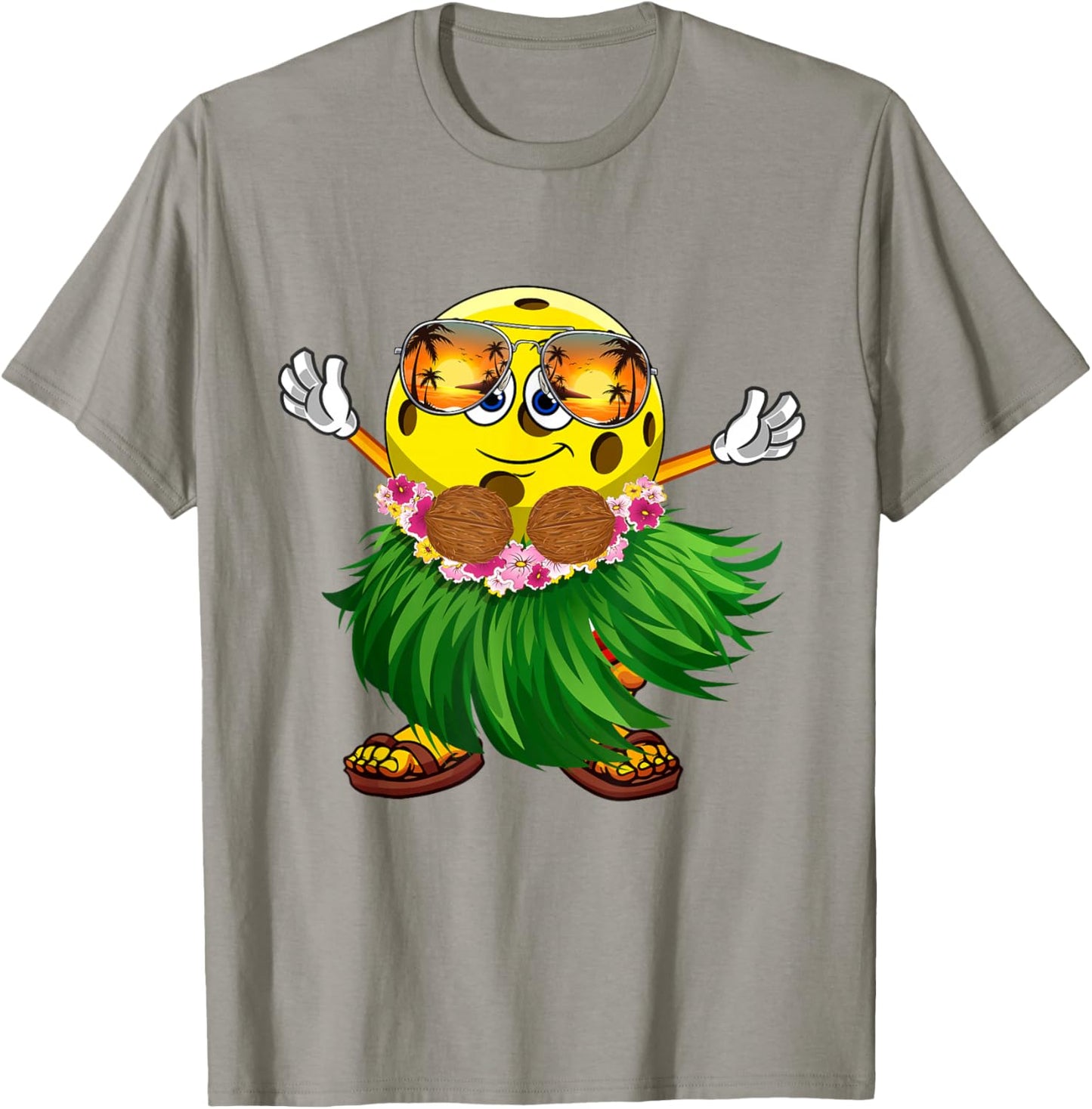 Cute Hawaiian Pickleball Ball Tropical Beach Summer Vacation T-Shirt - T-Shirt | Sand