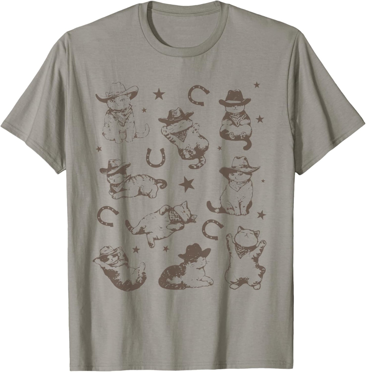Cowboy Cats And Kittens Western Cowboy Vintage 90s Cowgirl T-Shirt - T-Shirt | Sand