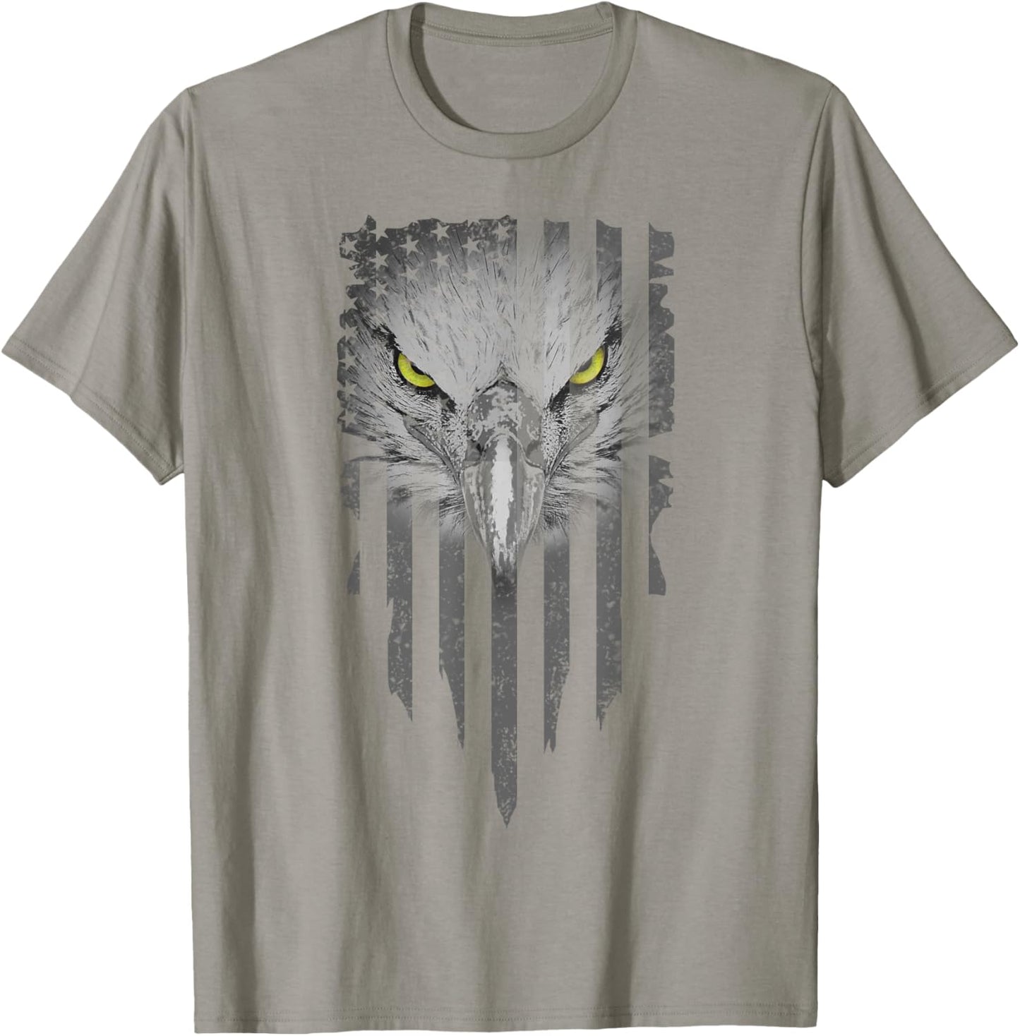 American Flag Bald Eagle Patriotic Eagle 4th of July USA Girls Kids Men T-Shirt - T-Shirt | Sand