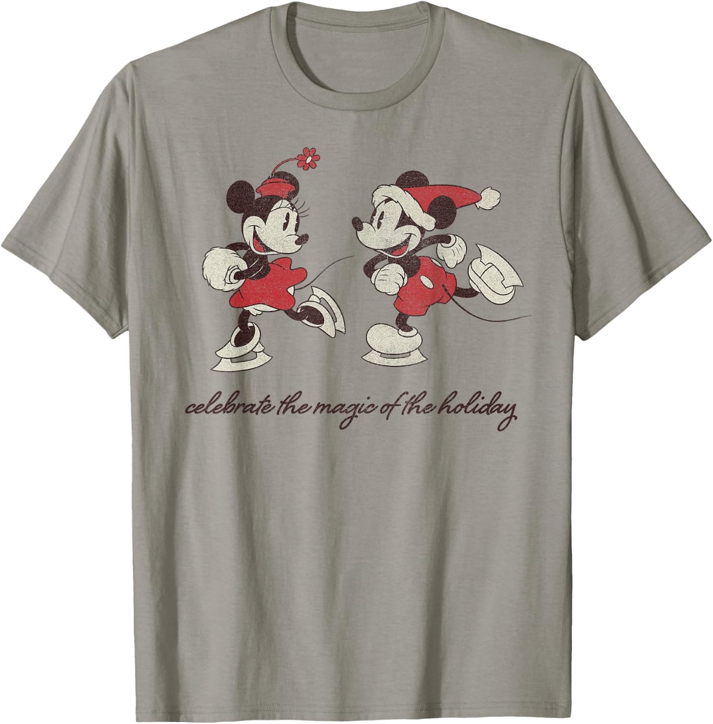 Disney Mickey and Minnie The Magic of The Holiday Christmas T-Shirt - T-Shirt | Sand