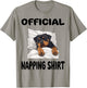 Rottweiler Rottie Dog Pajamas Nightgown Official Napping T-Shirt - T-Shirt | Sand