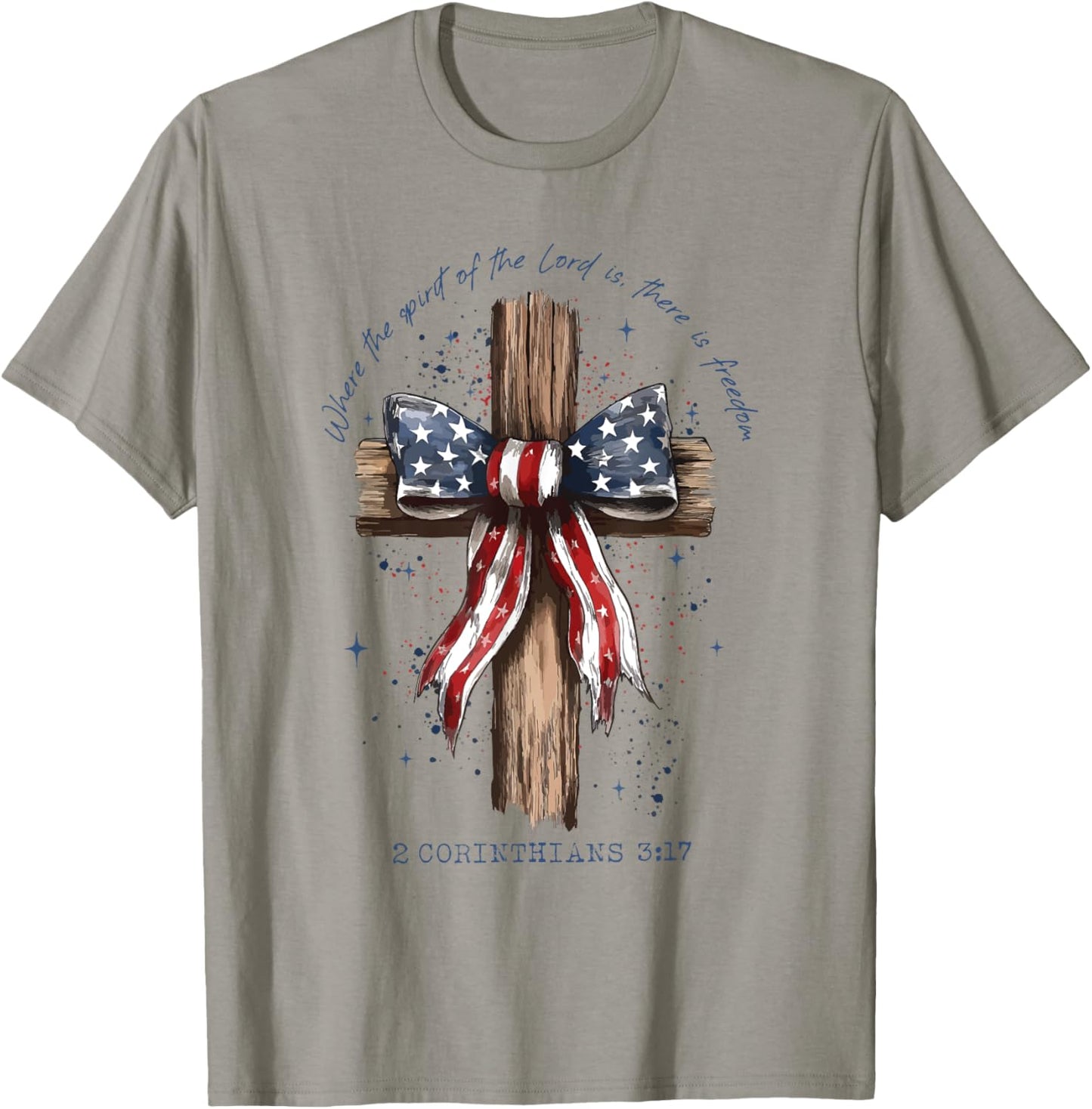 Where the Spirit of the Lord is There is Freedom Christian T-Shirt - T-Shirt | Sand