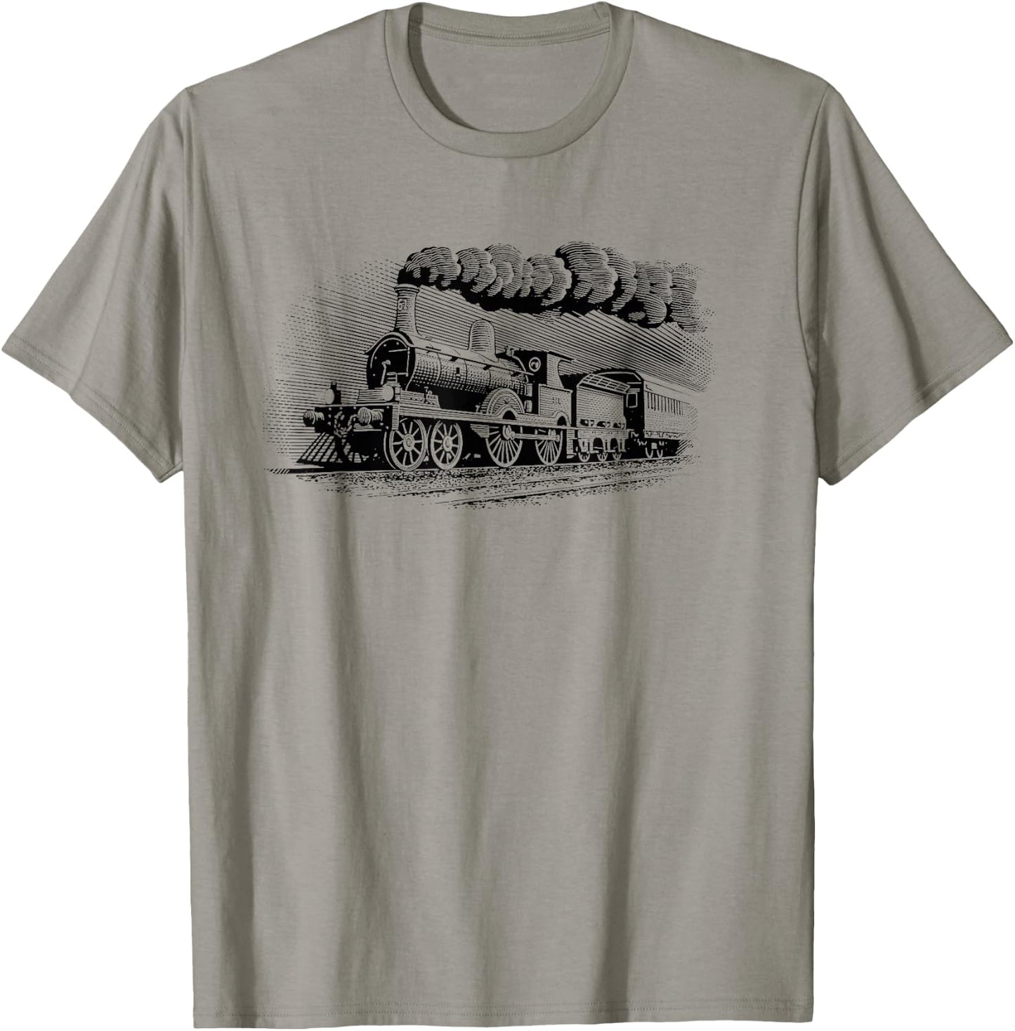Vintage Steam Train Railway Locomotive T-Shirt - T-Shirt | Sand