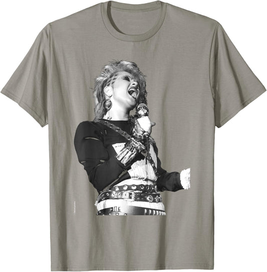 Singer Cyndi Lauper Live by Allan Ballard T-Shirt - T-Shirt | Sand