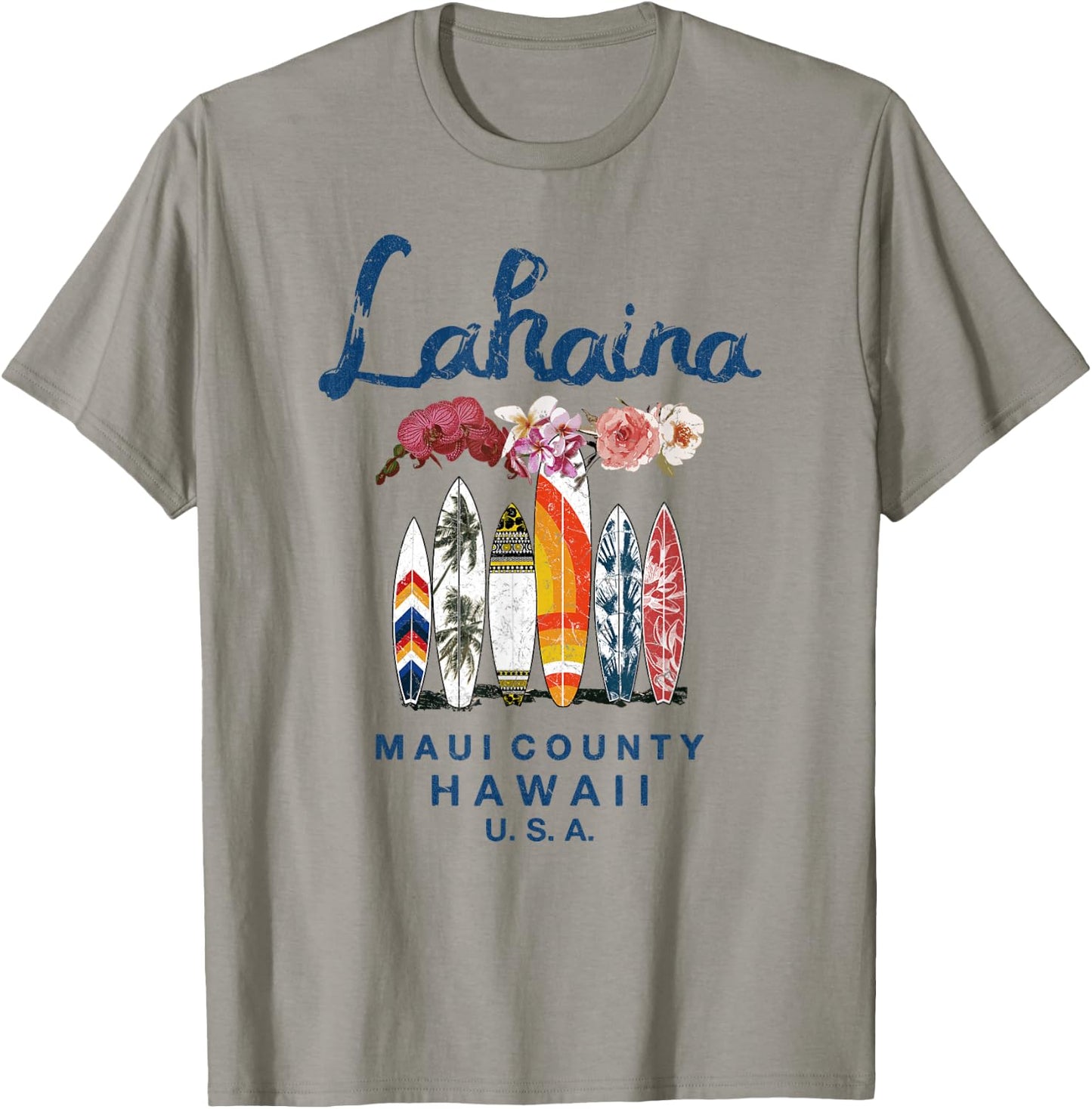 Hawaii Lahaina Maui Vintage Surfing Hawaiian T-Shirt - T-Shirt | Sand