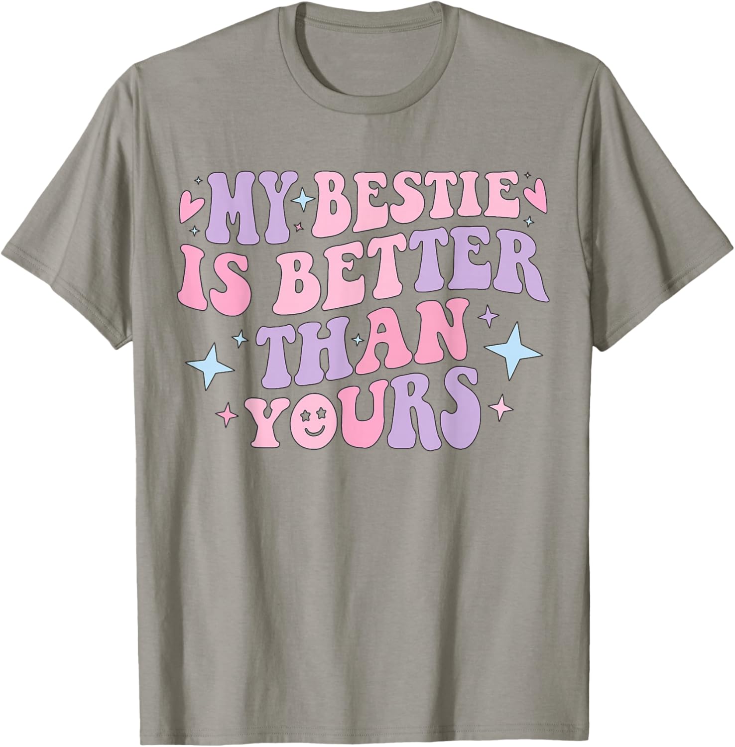 My Bestie Is Better Than Yours Best Friend Groovy Friendship T-Shirt - T-Shirt | Sand