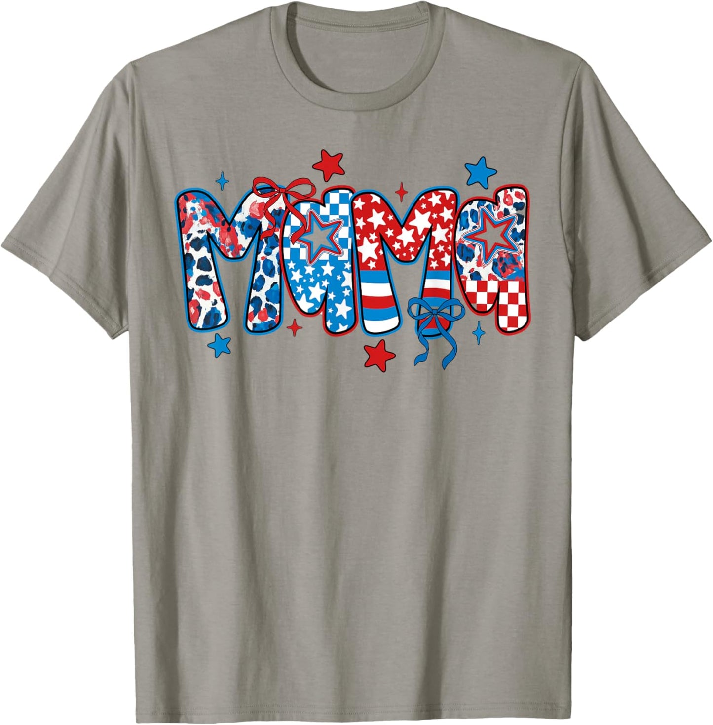 4th Of July Mama Mom Women Coquette Patriotic USA Mama T-Shirt - T-Shirt | Sand
