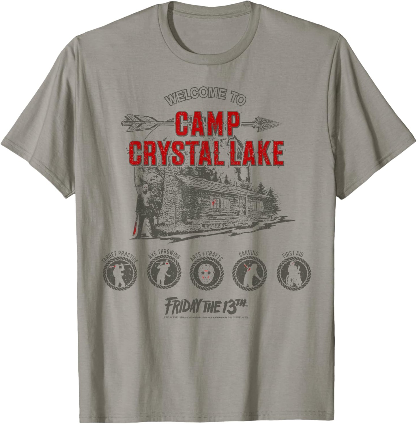 Friday The 13th Camp Crystal Lake Activities Small T-Shirt - T-Shirt | Sand