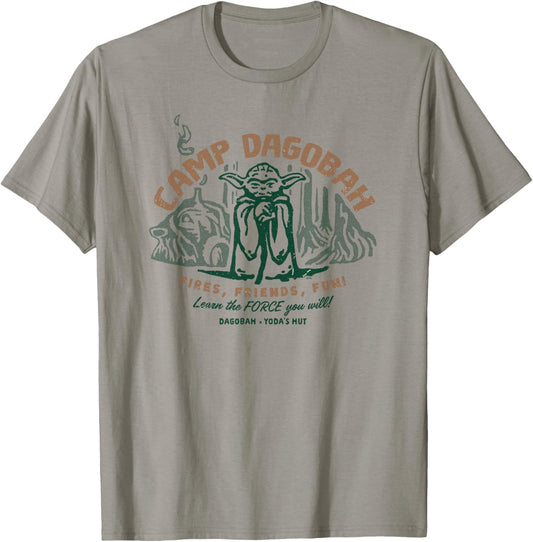 Star Wars Travel Vacation Camp Dagobah Yoda Learn the Force T-Shirt - T-Shirt | Sand