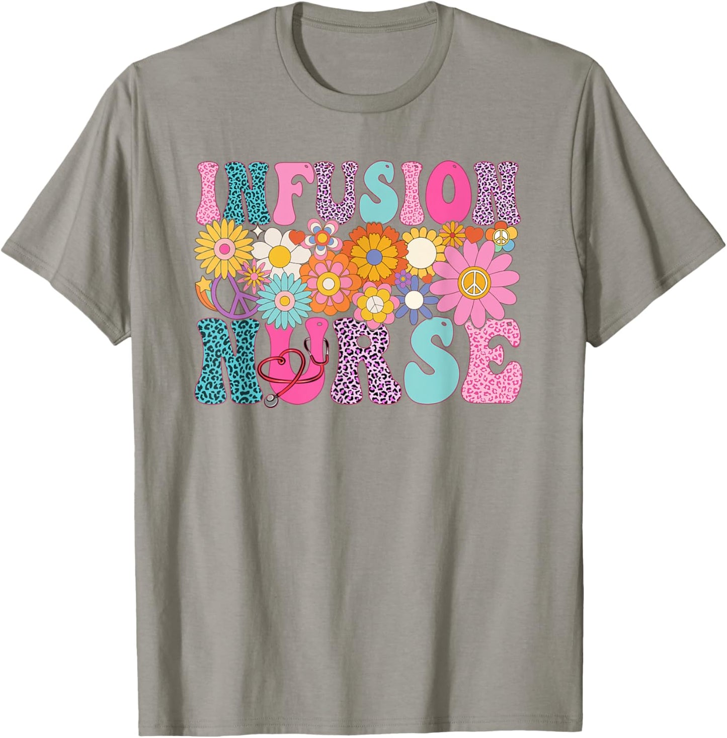 Infusion Nurse Week Groovy Appreciation Day T-Shirt - T-Shirt | Sand