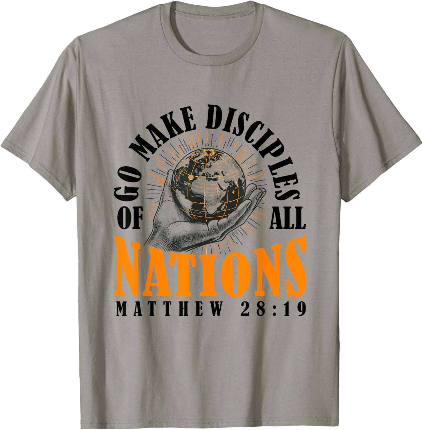 Go And Make Disciples of All Nations Retro Christian Bible T-Shirt - T-Shirt | Sand