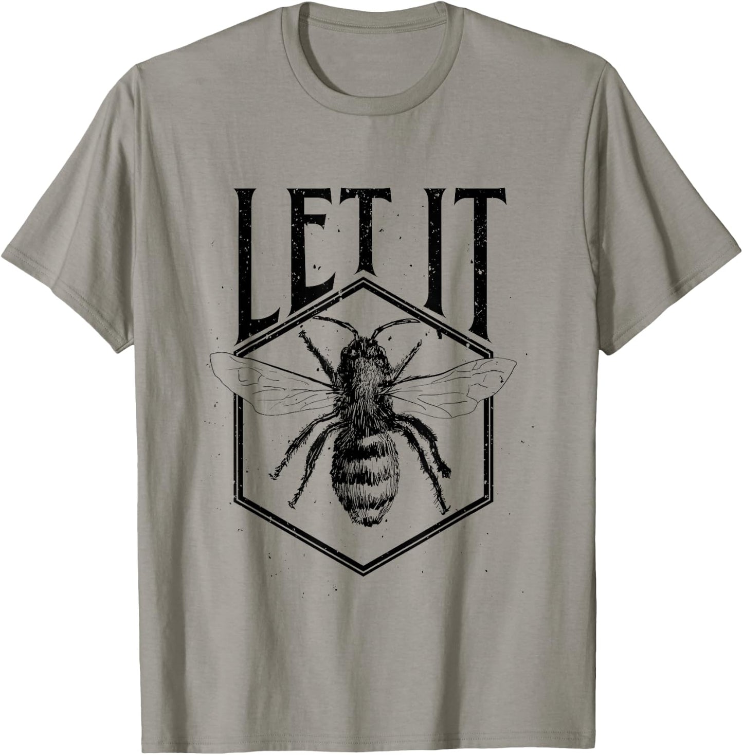 Let It Bee Beekeeper Funny Gift Hive Owner Dad T-Shirt - T-Shirt | Sand