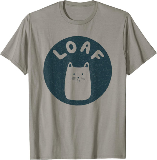 Cute Cat Loaf Illustrated T-Shirt - T-Shirt | Sand