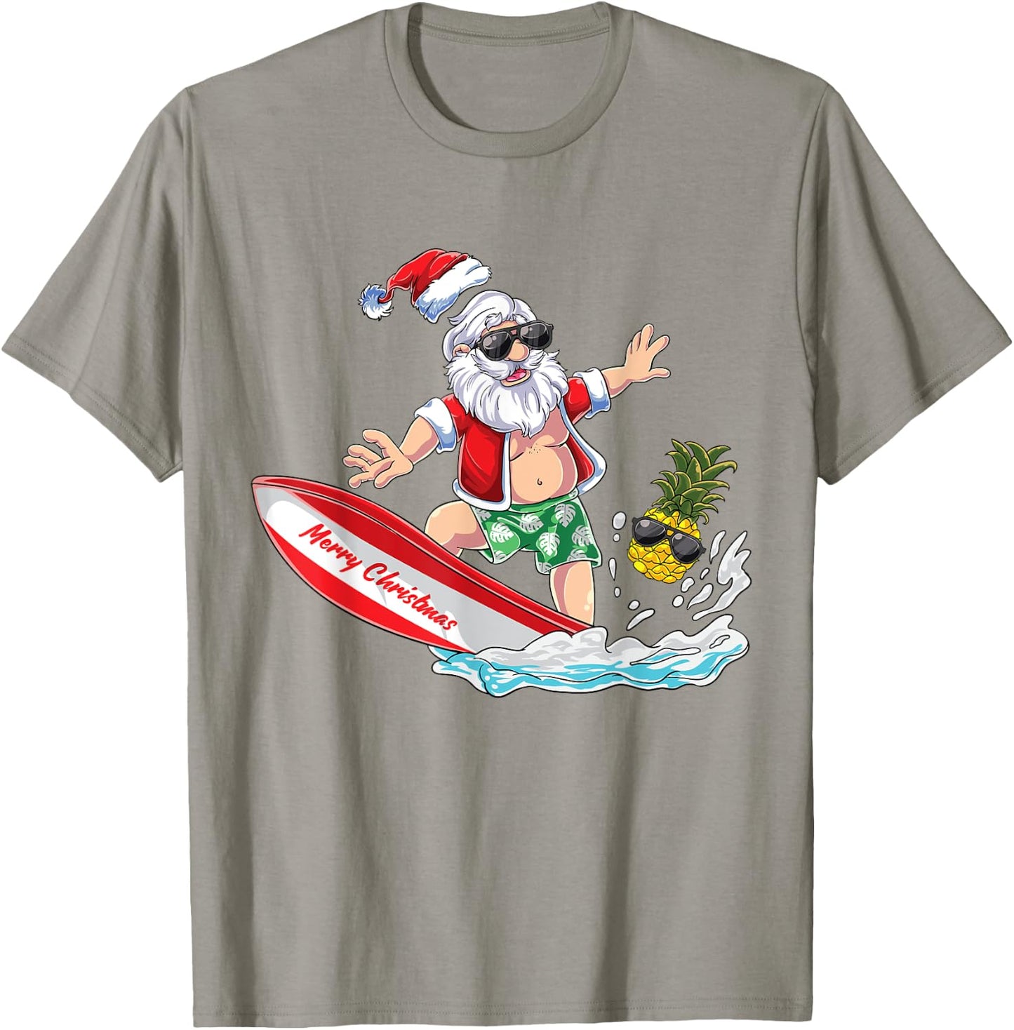 Surfing Santa Beach Holiday Plams Christmas in July Surf Women Kids T-Shirt - T-Shirt | Sand