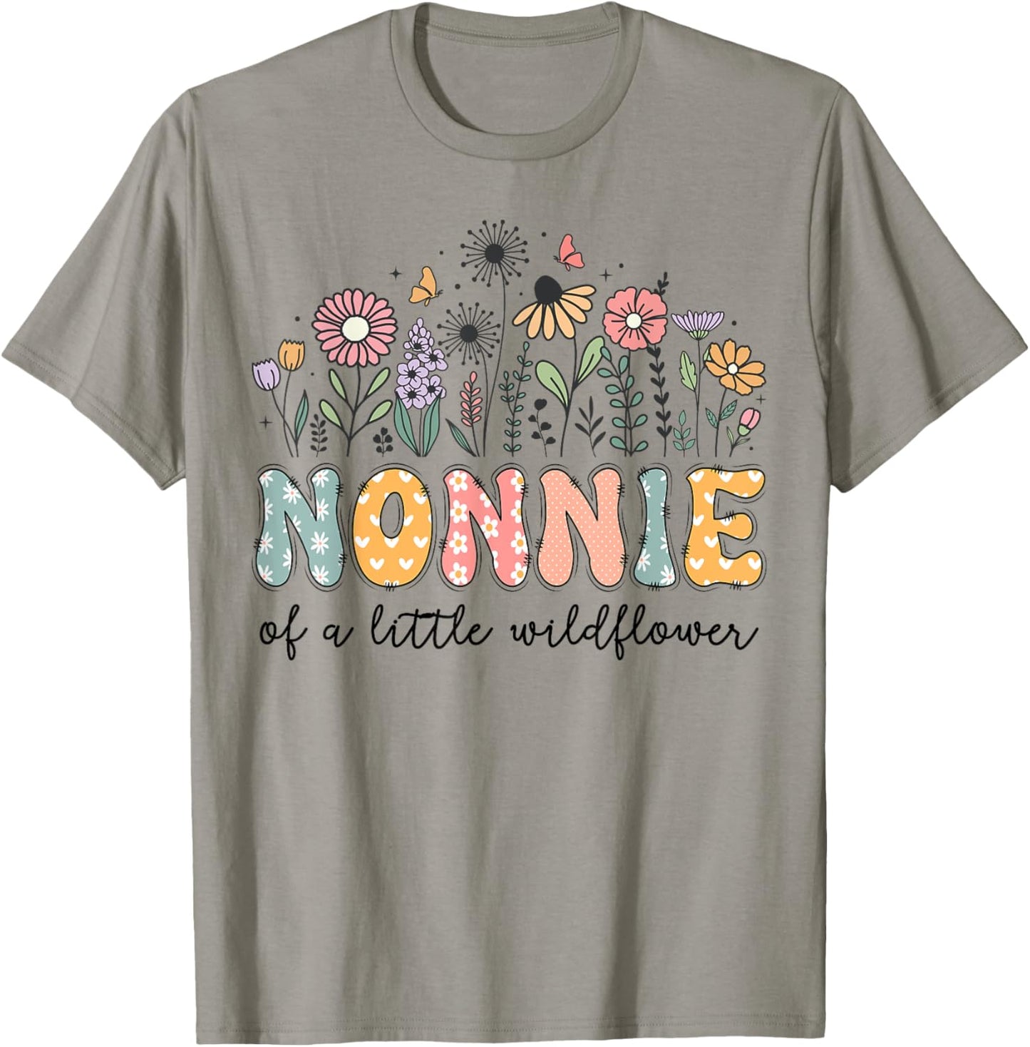 Nonnie Of The Little Wildflower Baby Birthday Party T-Shirt - T-Shirt | Sand