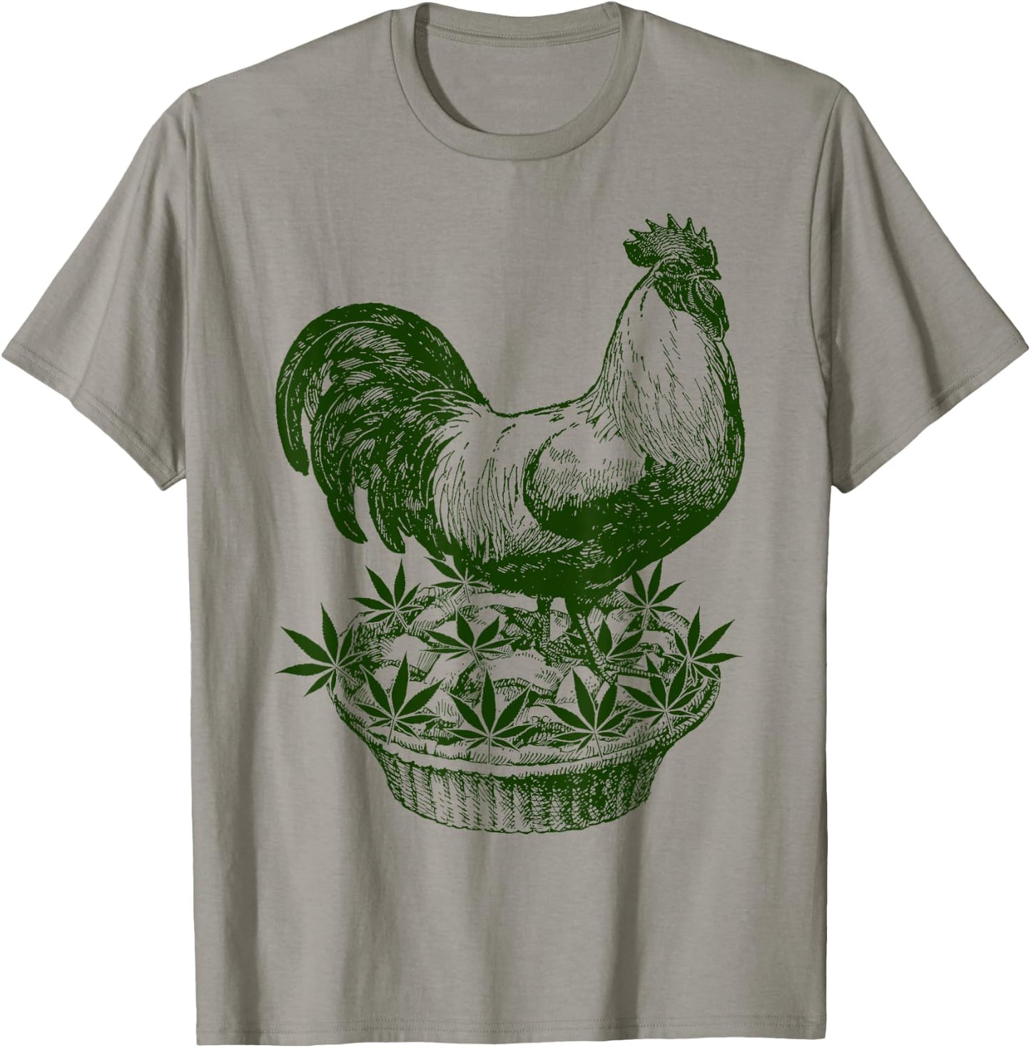 420 Designs Time By Big Ray Designs Women's Marijuana Themed Chicken Pot Pie design T-Shirt - T-Shirt | Sand