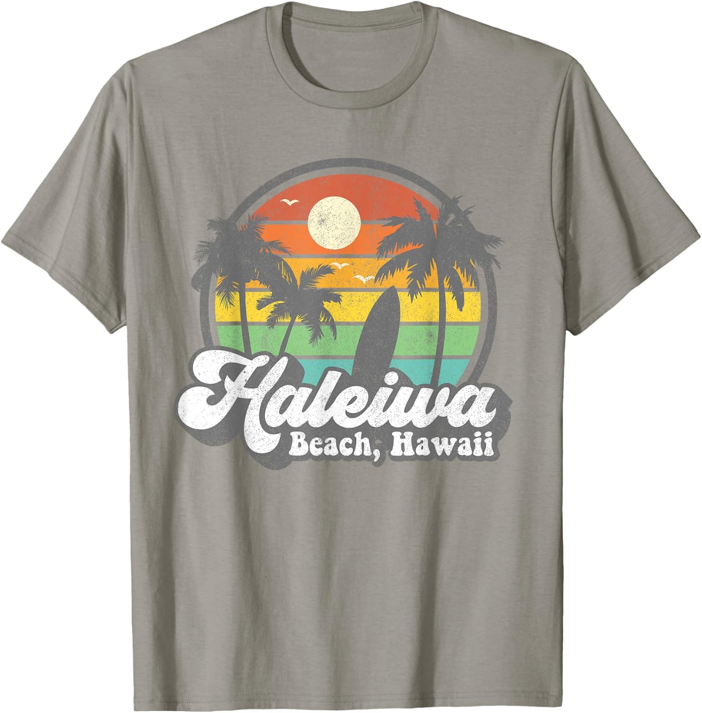 Vintage Haleiwa Beach Hawaii Surf Hawaiian Surfing 70's Gift T-Shirt - T-Shirt | Sand