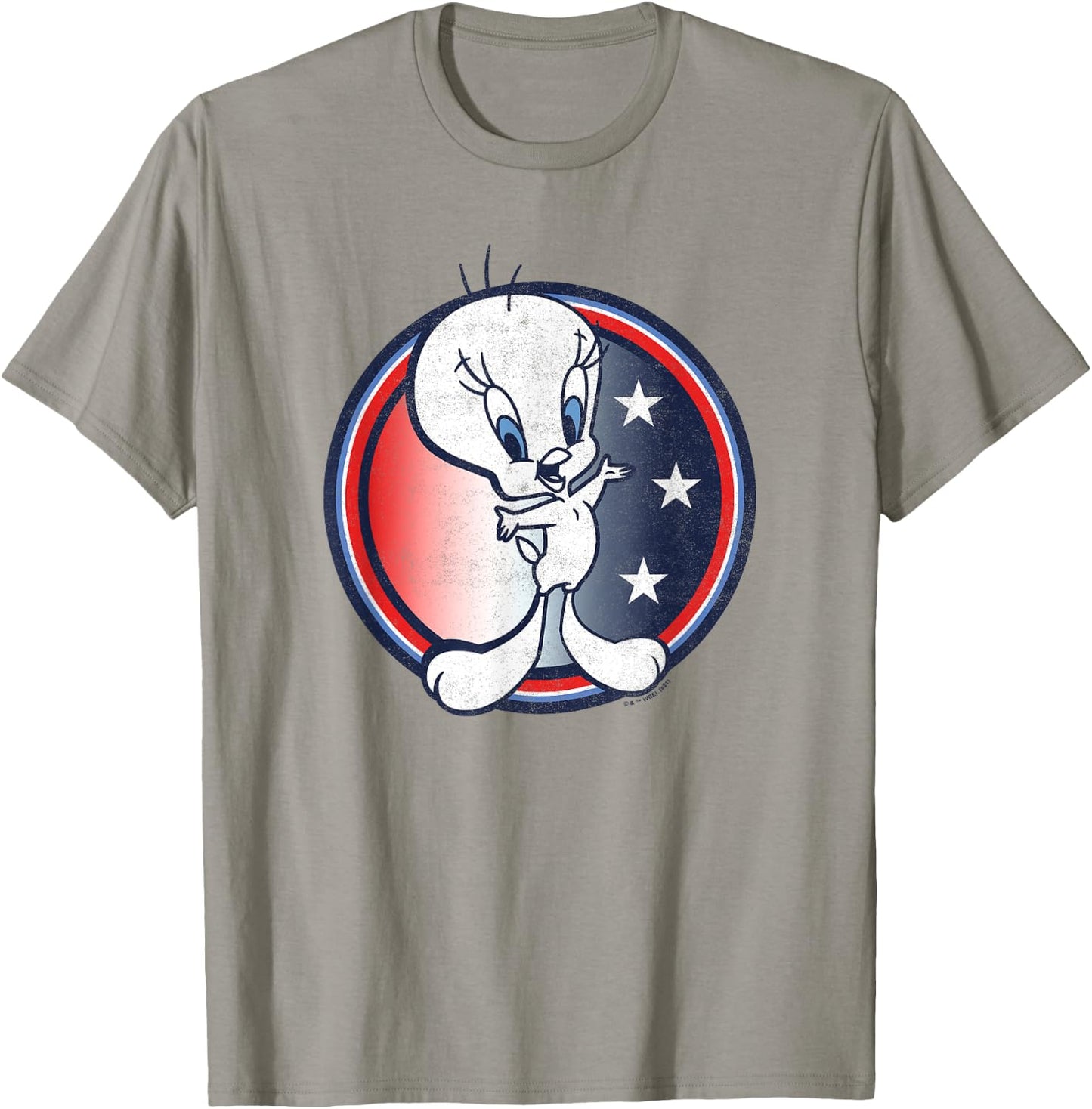 Looney Tunes Tweety Bird Fourth Of July Americana Circle T-Shirt - T-Shirt | Sand