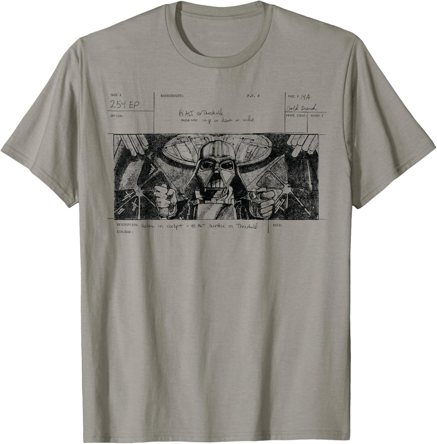 Star Wars A New Hope Darth Vader Storyboard Concept Art T-Shirt - T-Shirt | Sand