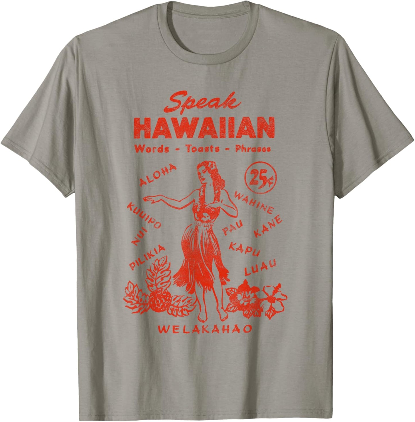 Funny Hawaii Phrasebook 50s Tiki Style T-Shirt - T-Shirt | Sand