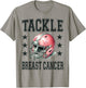 Tackle Breast Cancer Pink Football Helmet Awareness Design T-Shirt - T-Shirt | Sand