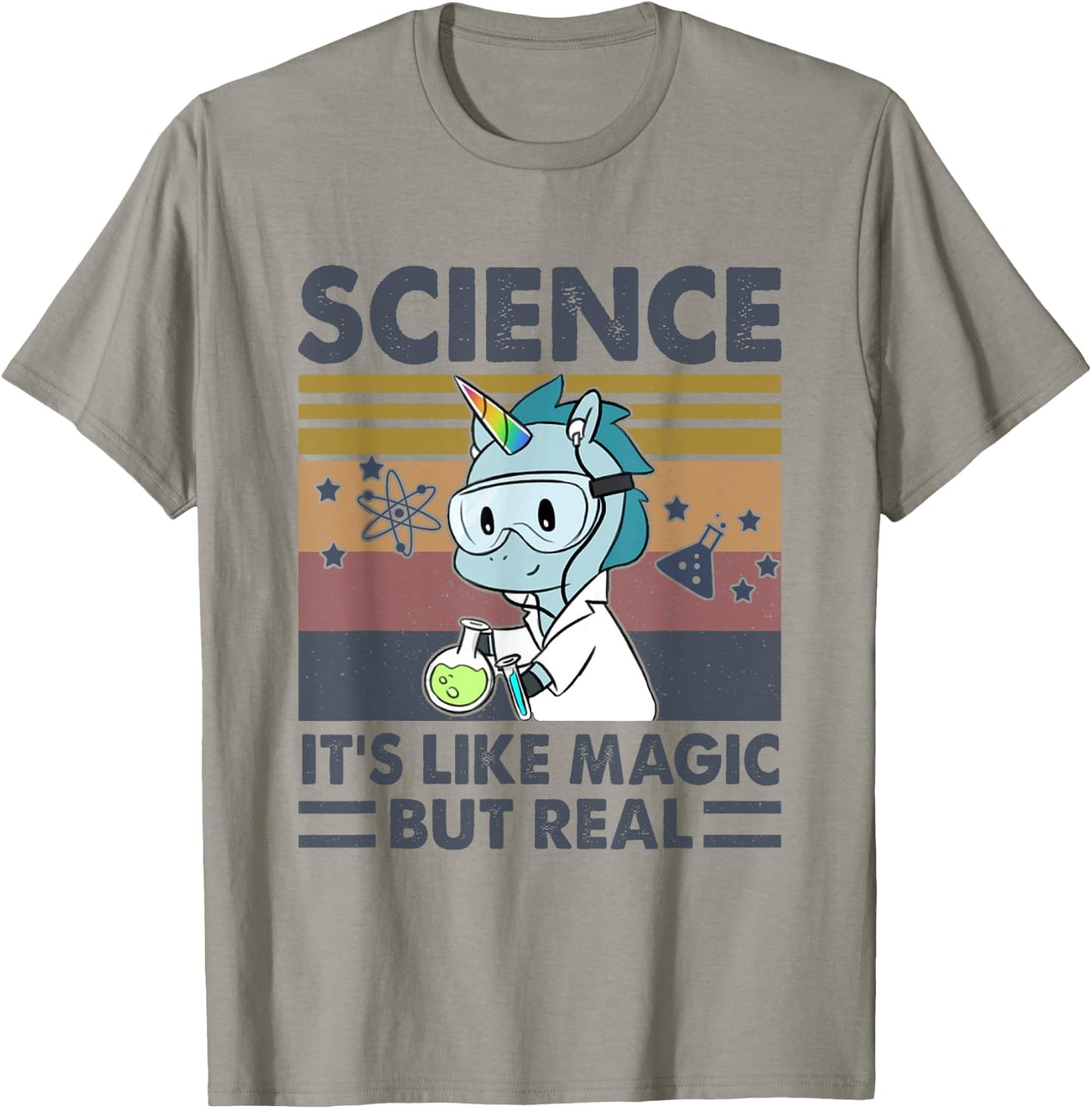 Unicorn Science It's Like Magic But Real Funny Unicorn Lover T-Shirt - T-Shirt | Sand