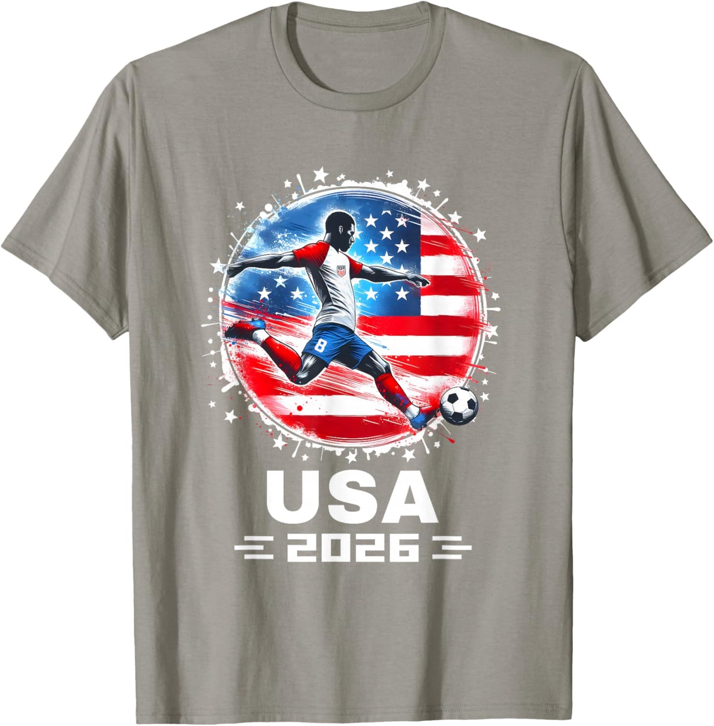 USA 2026 United States Sport USA 2026 Ball 2026 USA T-Shirt - T-Shirt | Sand