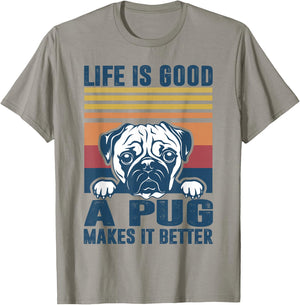 Pug Gifts For Pug Lovers Pug Mom Pug Dad Pug Dog Women Girls Kids T-Shirt - T-Shirt | Sand